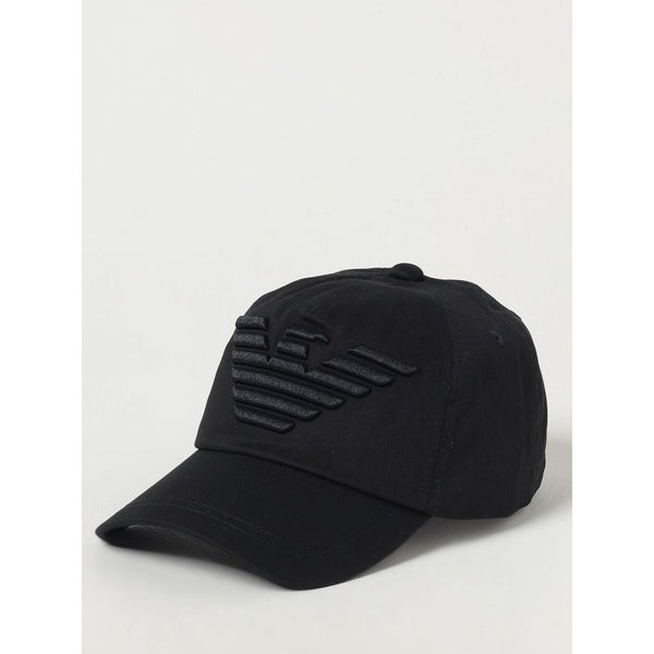 Emporio Armani Black Cotton Cap (Baseball Hat)