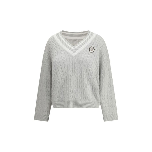 Brunello Cucinelli White Cotton Sweatshirt