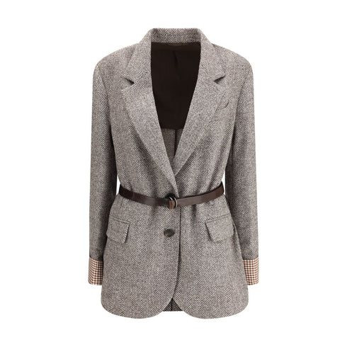 Brunello Cucinelli Brown Fleece Wool Coat