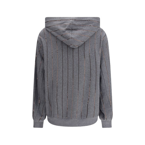 Brunello Cucinelli Gray Cotton Sweatshirt