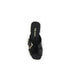 Prada Black Calf Leather Bos Taurus Flat Sandals