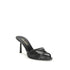 Prada Black Calf Leather Bos Taurus Stiletto Heel Sandals