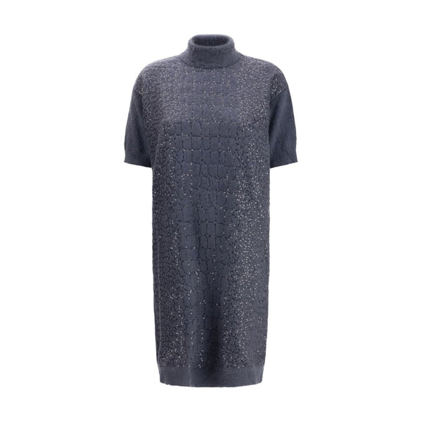 Brunello Cucinelli Blue Mohair Casual Dress