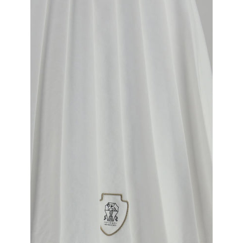 Brunello Cucinelli White Polyester Mini Skirt