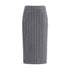 Brunello Cucinelli Gray Polyester Midi Skirt