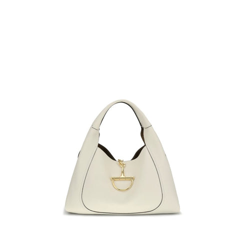 Gucci White Calf Leather Bos Taurus Shoulder Bag