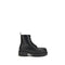 Balenciaga Black Calf Leather Bos Taurus Lace-Up Boots