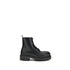 Balenciaga Black Calf Leather Bos Taurus Lace-Up Boots