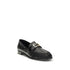 Fendi Black Calf Leather Bos Taurus Slip-On Loafers