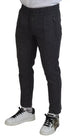Dolce & Gabbana Gray Striped Wool Skinny Trouser Pants