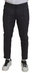 Dolce & Gabbana Gray Striped Wool Skinny Trouser Pants
