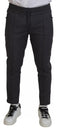 Dolce & Gabbana Gray Striped Wool Skinny Trouser Pants