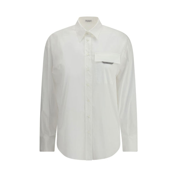 Brunello Cucinelli White Cotton Shirt