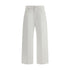 Brunello Cucinelli White Cotton Cropped Jeans