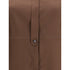 Brunello Cucinelli Brown Silk Dress Shirt
