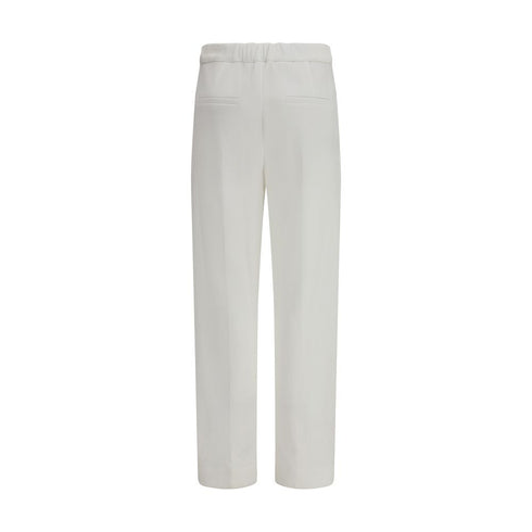 Brunello Cucinelli White Cotton Dress Pants