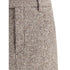 Brunello Cucinelli Brown Fleece Wool Long Skirt