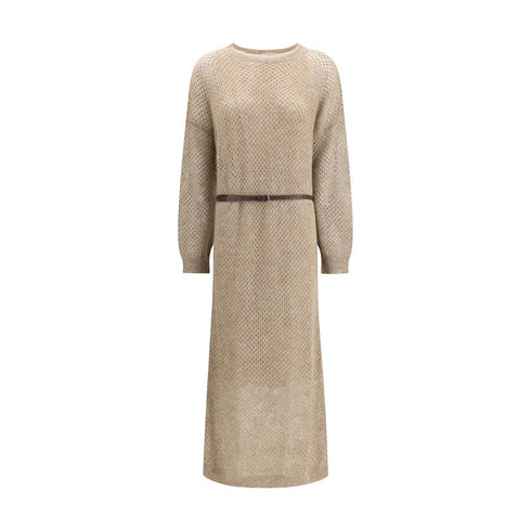 Brunello Cucinelli Beige Mohair Casual Dress