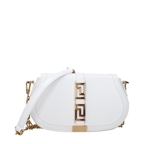 Versace White Leather Crossbody Bag