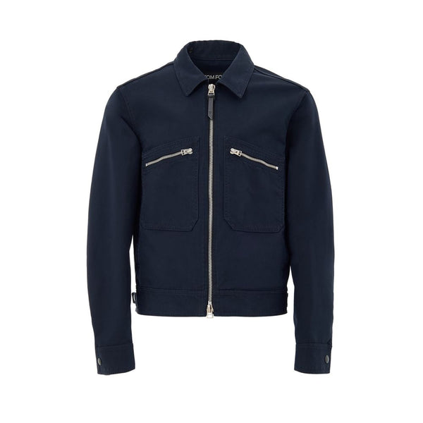 Tom Ford Blue Cotton Shell Jacket