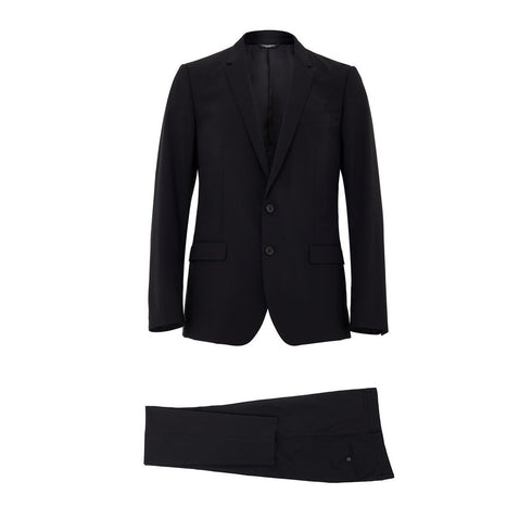Dolce & Gabbana Black Wool Two-Piece Suit