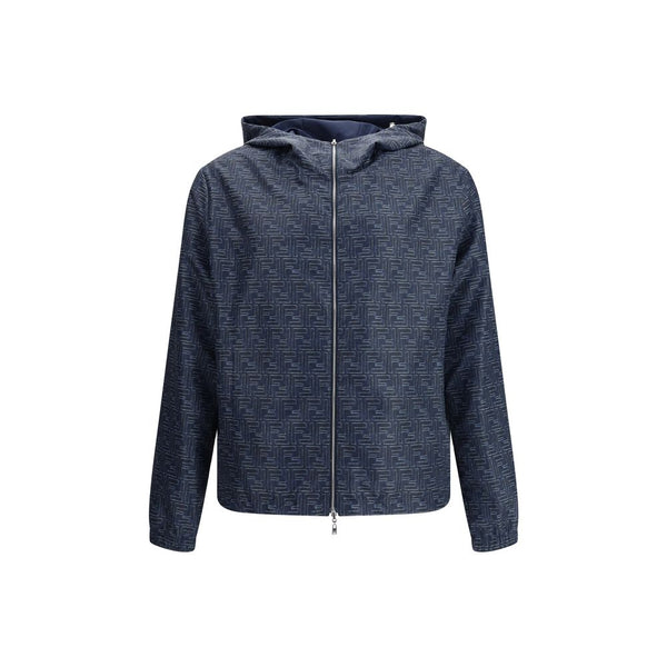 Fendi Blue Polyester Shell Jacket