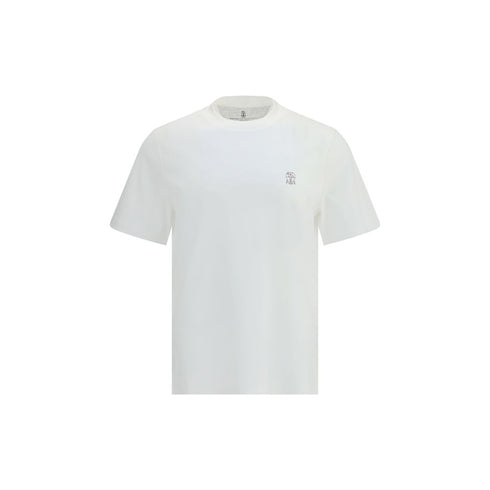 Brunello Cucinelli White Cotton T-Shirt