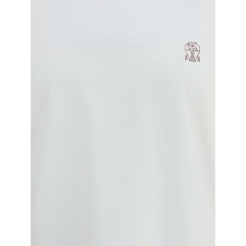 Brunello Cucinelli White Cotton T-Shirt