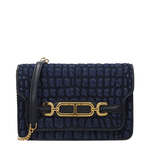 Tom Ford Blue Fabric Clutch Bag