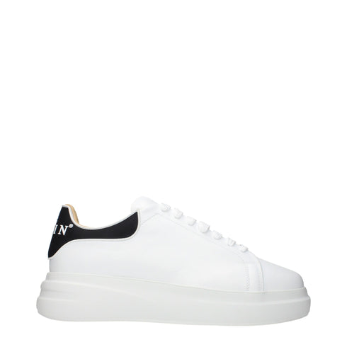 Philipp Plein White Leather Low Top Sneakers