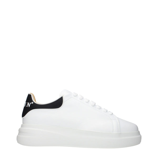 Philipp Plein White Leather Low Top Sneakers