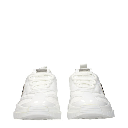 Philipp Plein White Fabric Chunky Sneakers
