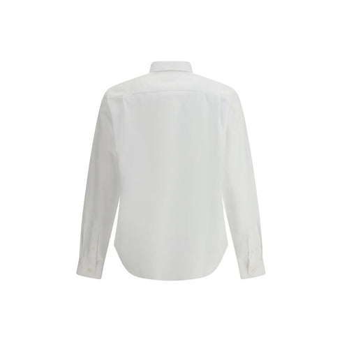 Prada White Fleece Wool Dress Shirt