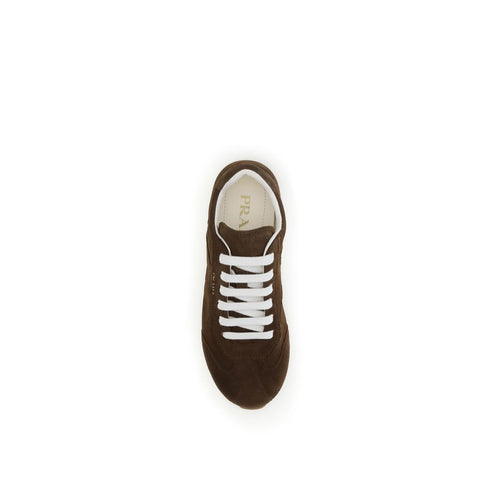Prada Brown Calf Leather Bos Taurus Sneakers