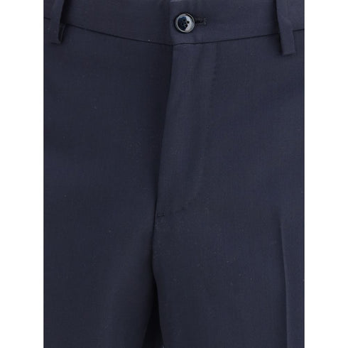 Giorgio Armani Blue Fleece Wool Two-Piece Suit