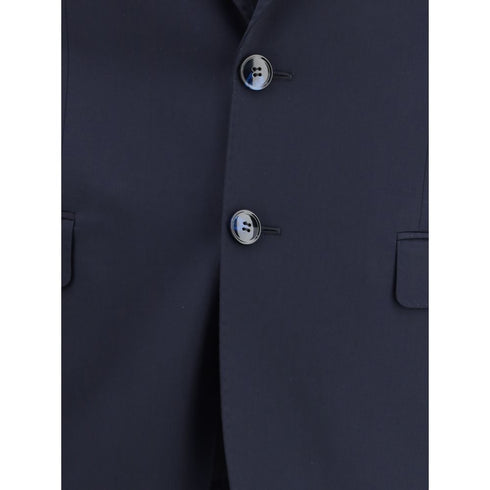 Giorgio Armani Blue Fleece Wool Two-Piece Suit