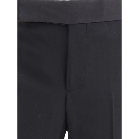 Giorgio Armani Black Fleece Wool Clothing