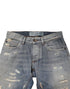 Dolce & Gabbana Blue Tattered Men Skinny Denim Trouser Jeans