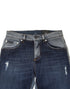 Dolce & Gabbana Blue Two Tone Cotton Men Skinny Denim Jeans