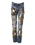 Dolce & Gabbana Blue Ripped Embellished Cotton Denim Jeans