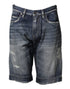 Dolce & Gabbana Blue Cotton Distressed Denim Bermuda Shorts