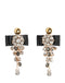 Dolce & Gabbana Crystal Chandelier Satin Bow Clip-On Jewelry Earrings