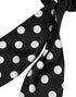 Dolce & Gabbana Black Cotton Polka Dot Scarf Tie Accessory Hair Scrunchie