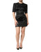 Dolce & Gabbana Black Embellished Short Sleeve Sheath Dress