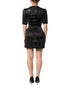 Dolce & Gabbana Black Embellished Short Sleeve Sheath Dress