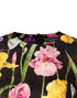 Dolce & Gabbana Black Floral Brocade A-line Mini Dress