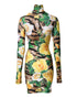 Dolce & Gabbana Multicolor Floral Print Sheath Mini Dress