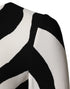 Dolce & Gabbana Black White Zebra Viscose Sheath Midi Dress