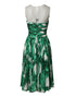 Dolce & Gabbana Green Pineapple Embellished BananaLeaf Dress