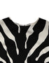 Dolce & Gabbana Black White Zebra Viscose Sheath Midi Dress